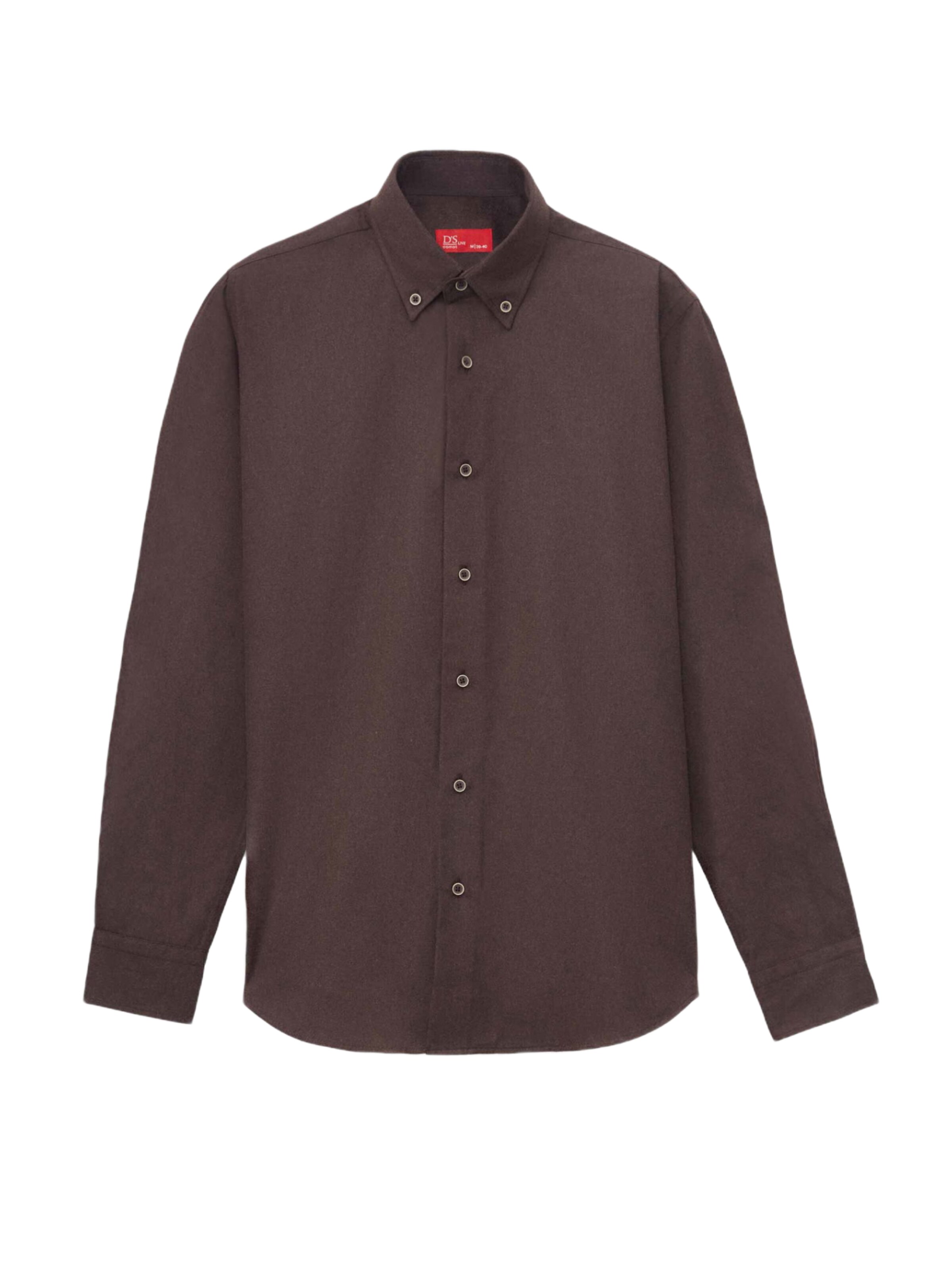 D’S Damat Regular fit Overhemd in Bruin: voorkant