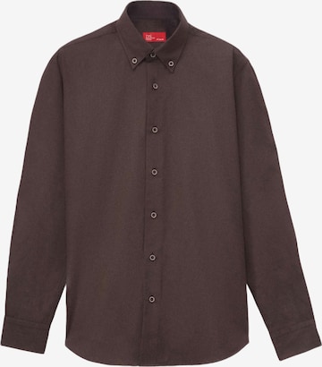 D’S Damat Regular Fit Hemd in Braun: Vorderseite