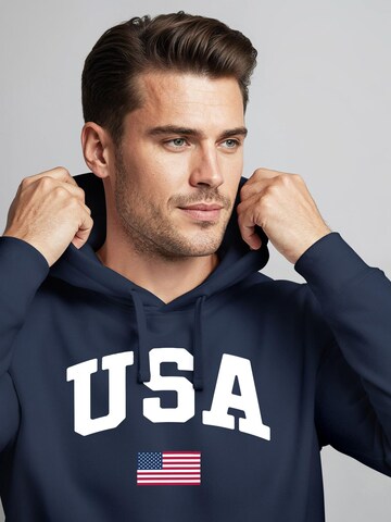 Neverless Sweatshirt 'USA Flag' in Blue