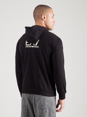 Giacca di felpa di EA7 Emporio Armani in nero: frontale