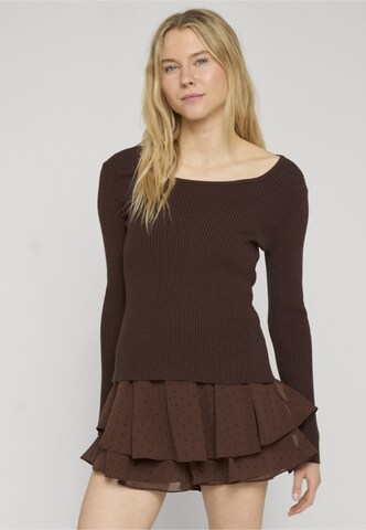 Urban Classics Pullover in Braun: Vorderseite