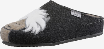 Tofee Slippers in Grey: front
