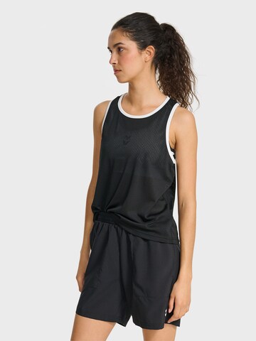 Hummel Sporttop in Zwart: voorkant