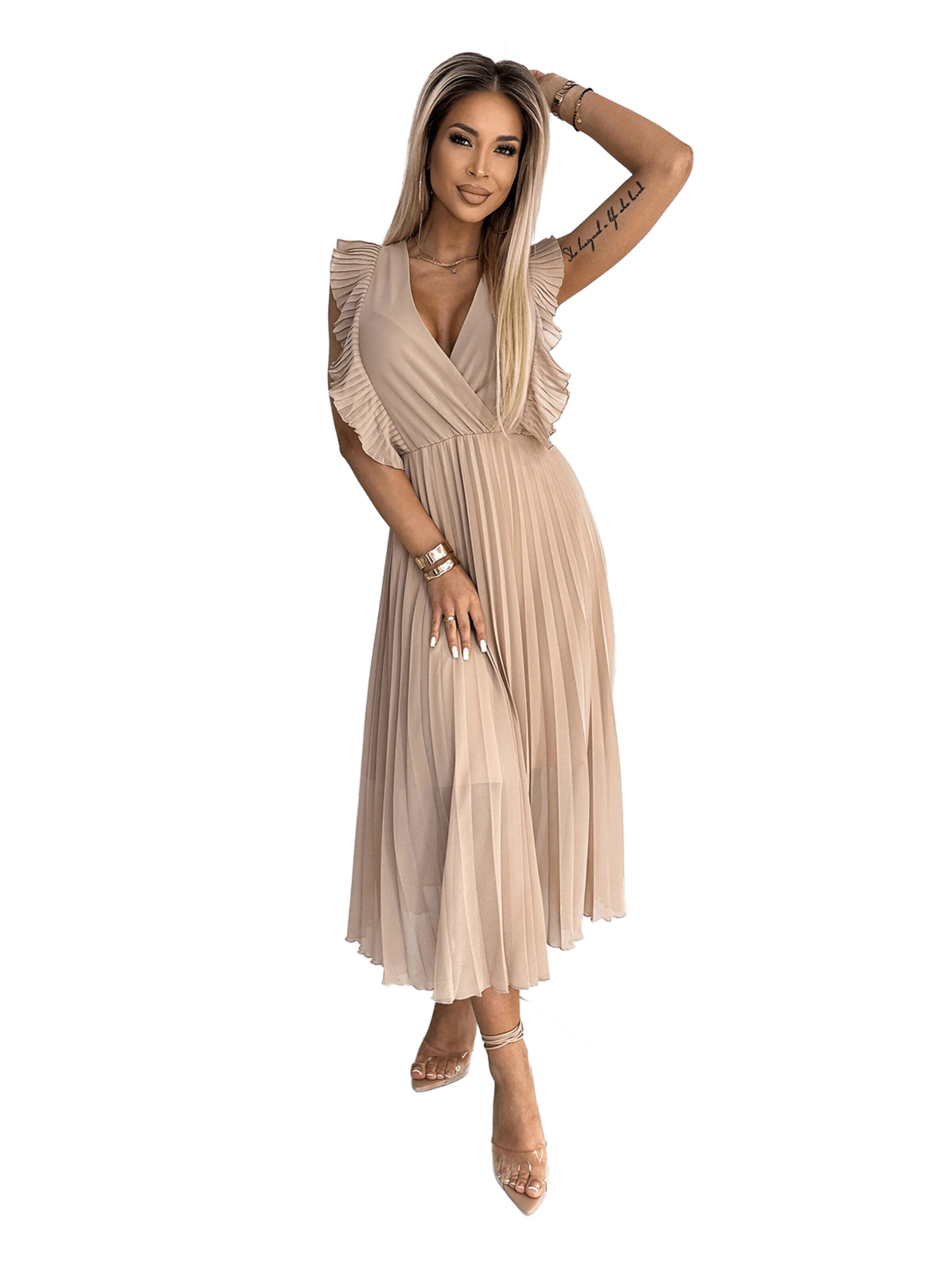 amorubi.com Dress in Beige: front