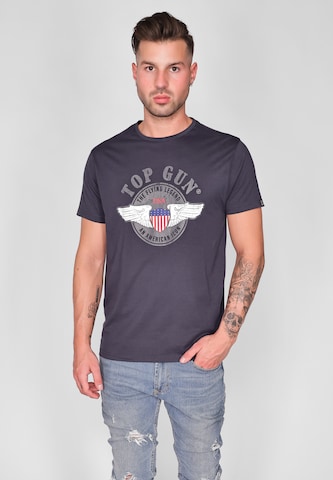 TOP GUN Shirt 'TG20213023' in Blue: front