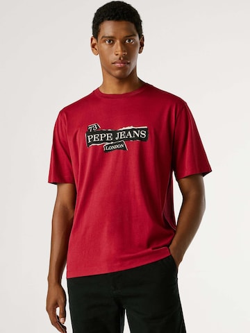 Maglietta 'GRIFFIN' di Pepe Jeans in rosso: frontale