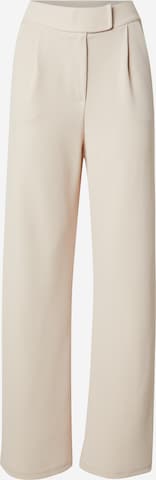 Wide Leg Pantalon à plis Happiness İstanbul en beige : devant