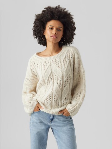 VERO MODA Sweater 'BLUEBERRY' in Beige: front