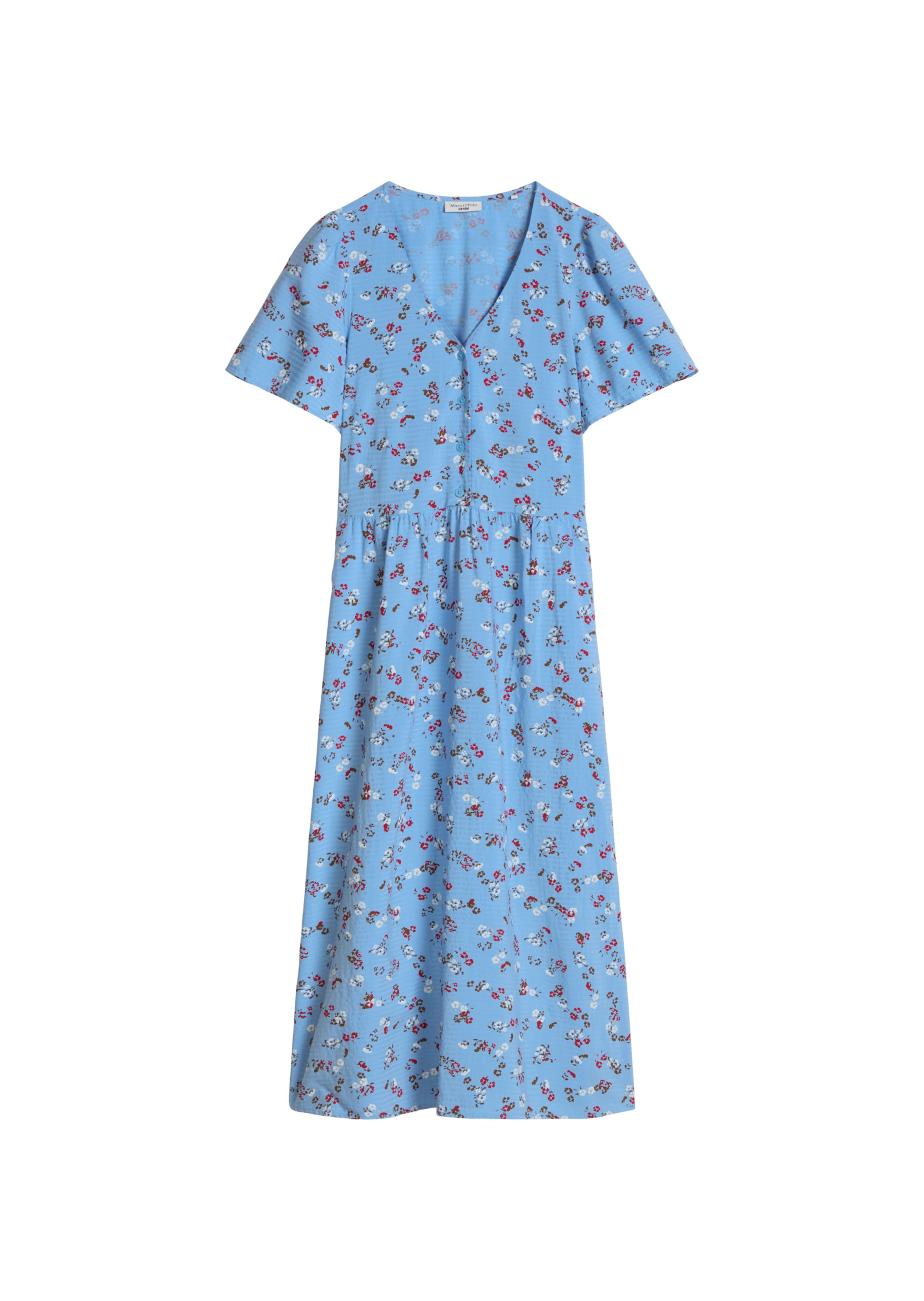Marc O'Polo DENIM Robe en 32 en bleu ciel / rouge rubis / noir, Vue avec produit