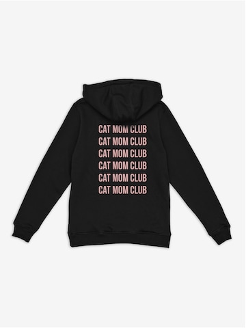 ABOUT YOU DROP Sweater 'Cat Mom Club' in Black: front