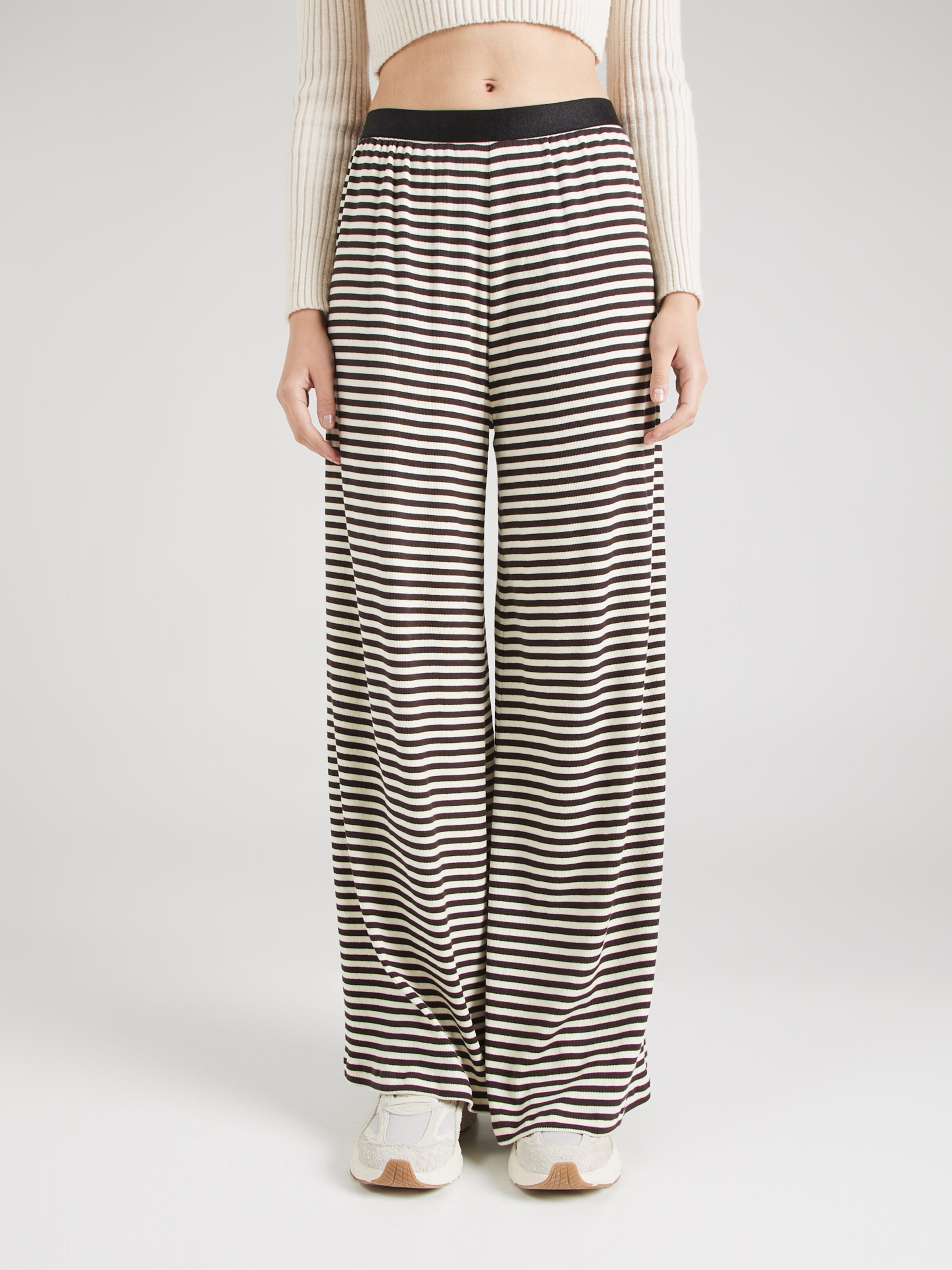 MADS NORGAARD COPENHAGEN Wide leg Pants 'Veran' in Black ABOUT YOU