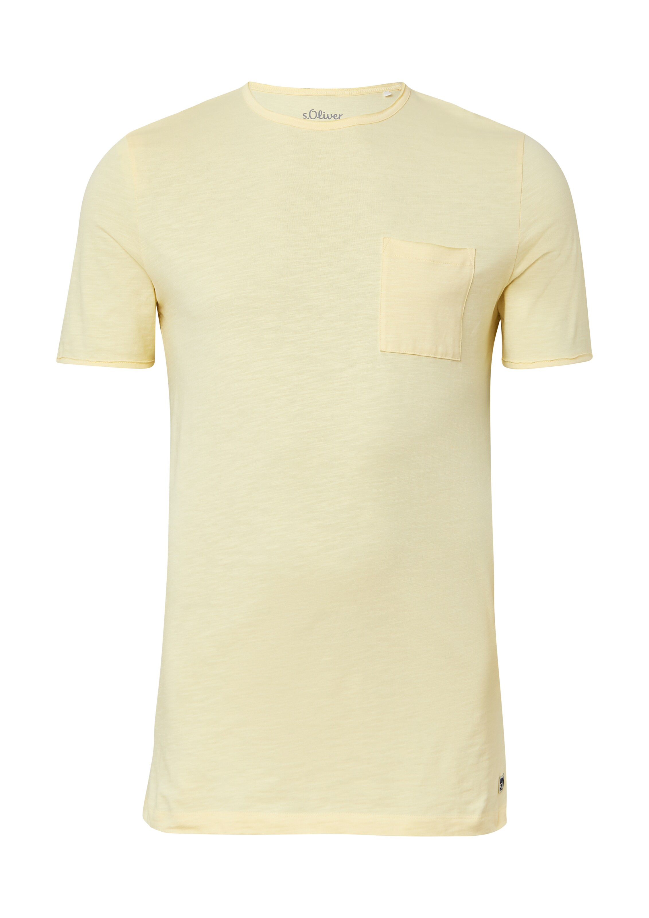 s.Oliver Men Tall Sizes Shirt in Yellow: front