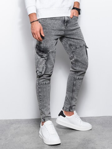 Ombre Slimfit Cargojeans 'P1079' in Grijs