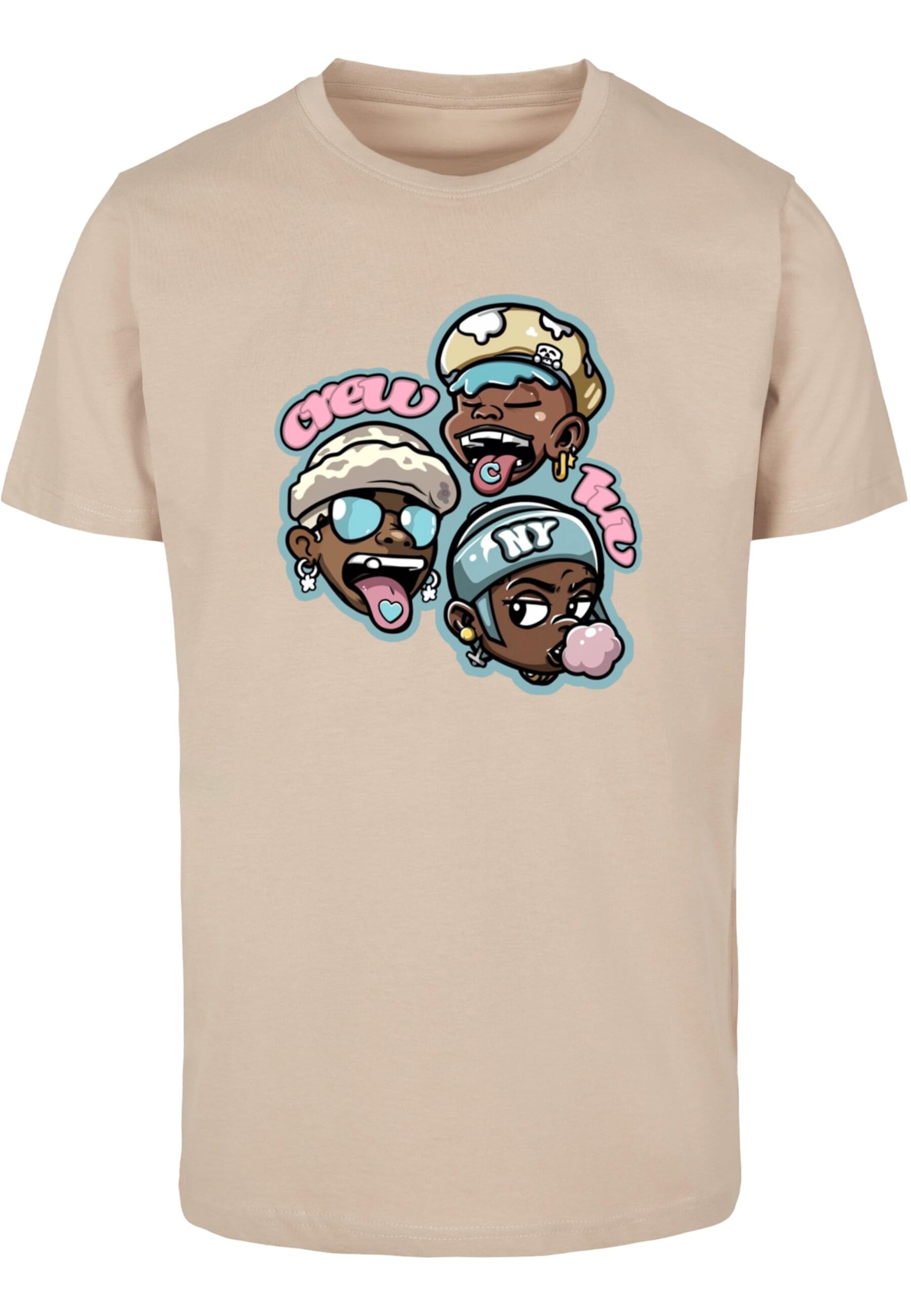 Mister Tee Shirt 'Crew Luv' in Beige: voorkant