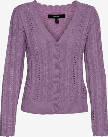 VERO MODA Knit Cardigan 'Malou' in Purple: front