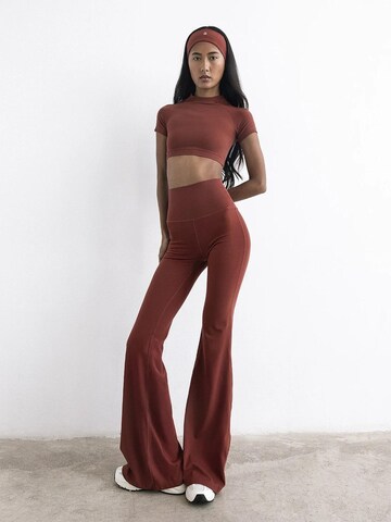 MyLibi Flared Leggings 'Leggings campana rojos – Flare Wine' i rød