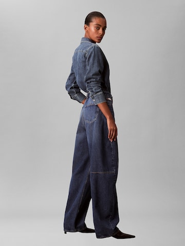 mėlyna Calvin Klein Jeans Siaurėjantis Džinsai