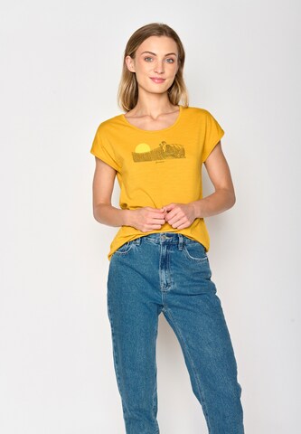GREENBOMB Shirt in Geel: voorkant