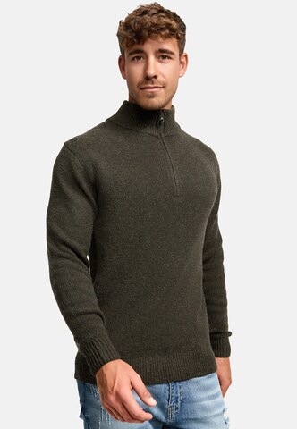 INDICODE JEANS Trui ' Lokant ' in Groen: voorkant