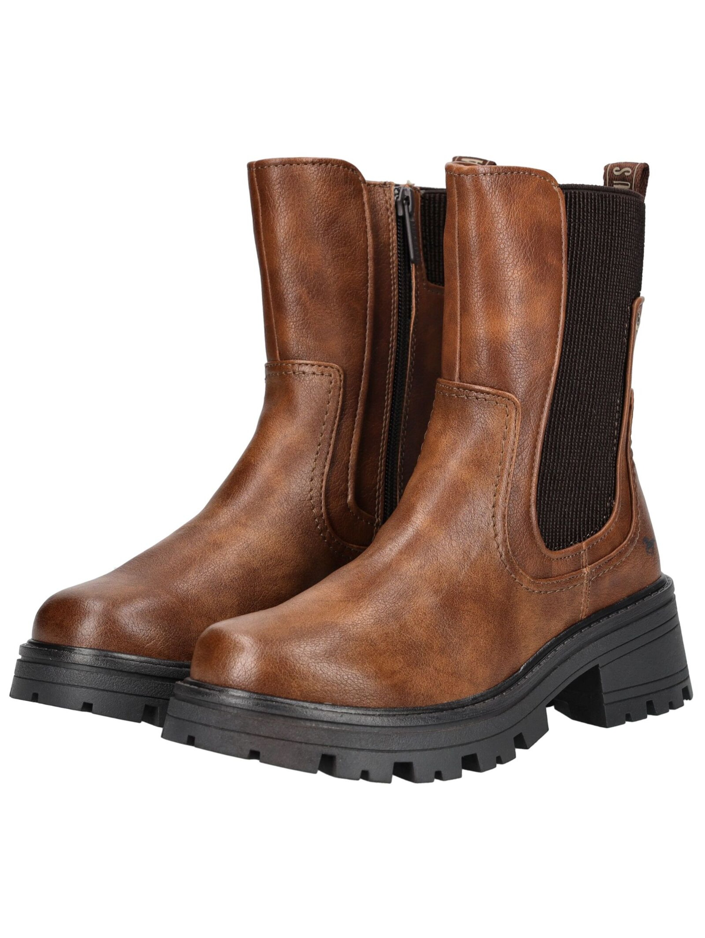 MUSTANG Μποτάκι σε καφέ