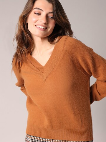 Pull-over 'BERILDE' Deeluxe en marron