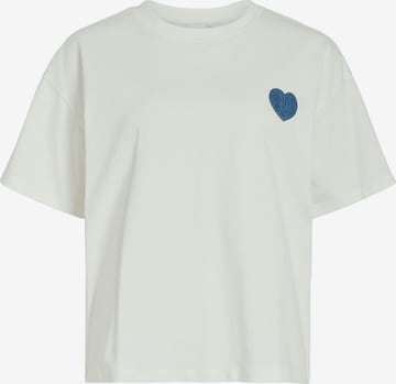 VILA Tričko 'VIMONIE HEART' – bílá: přední strana