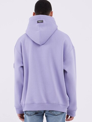 Koyumi Sweatshirt 'Unisex Oversize Hoodie – 3-Faden Stoff, innen angeraut , Suheyla Love it' in Purple