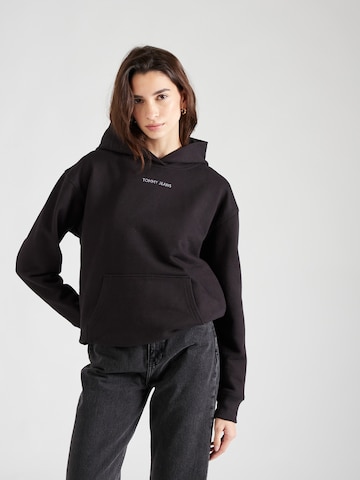 Tommy Jeans Sweatshirt in Black: front