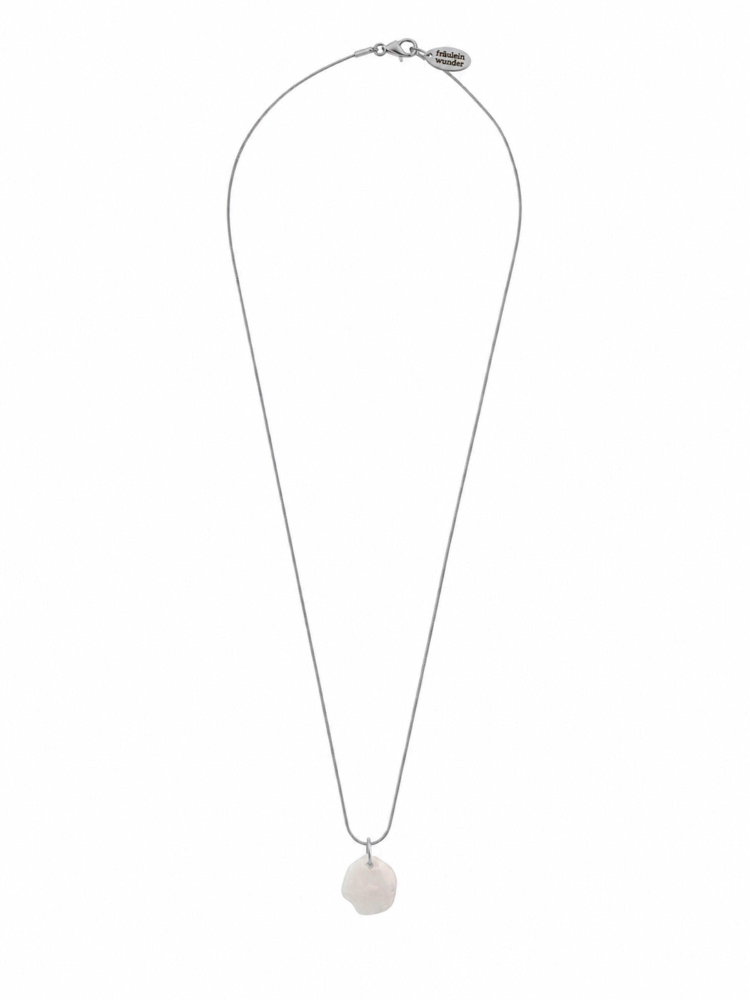 Fräulein Wunder Kette 'Acetat Alice Silber'‌‌‌‌‌ in Weiß: Vorderseite