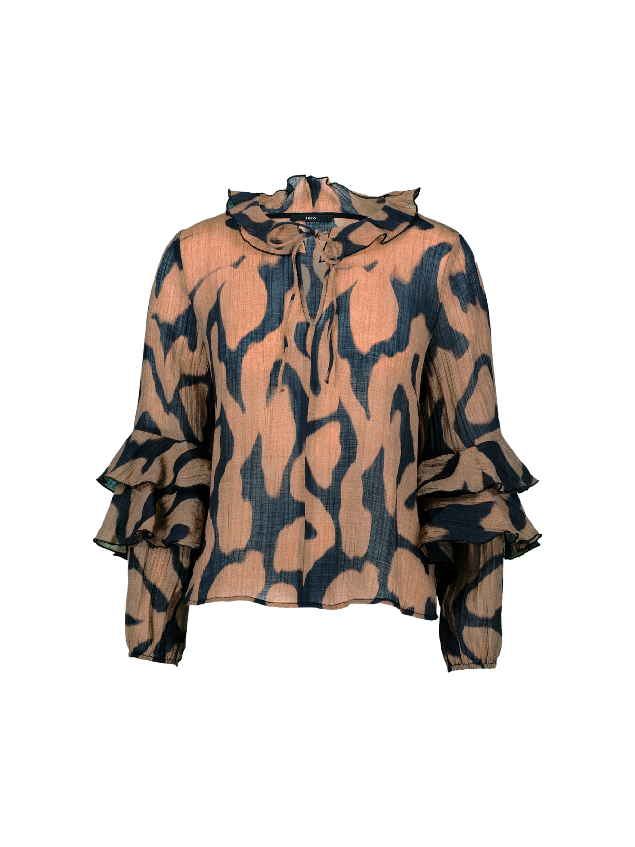 zero Blouse in Bruin: voorkant