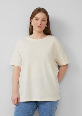 T-shirt QS en beige : devant