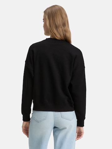 TOM TAILOR DENIM Sweatshirt in Black