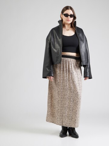 ONLY Carmakoma Skirt 'CARVENEDIG' in Beige