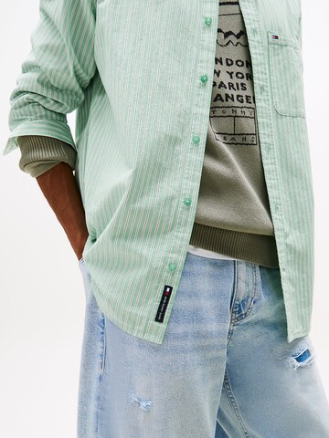 Tommy Jeans Regular Fit Hemd in Grün