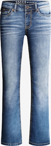 Soccx Slimfit Jeans FI:LO Slim Fit in Blau: Vorderseite