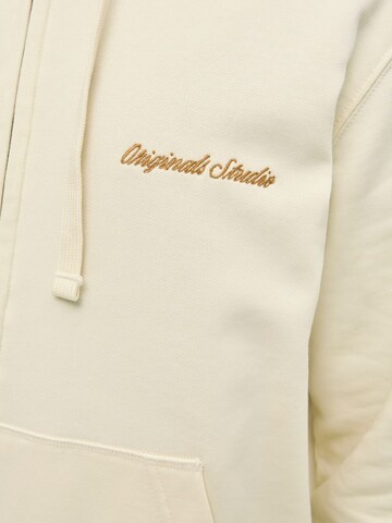 JACK & JONES Sweat jacket 'Norrebro' in Beige
