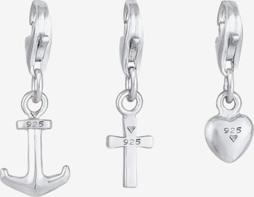 Nenalina Charm Anker, Herz, Kreuz in Silber