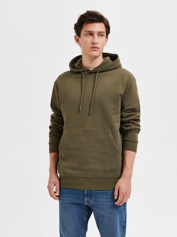 SELECTED HOMME Sweatshirt 'Jackman' in Green: front