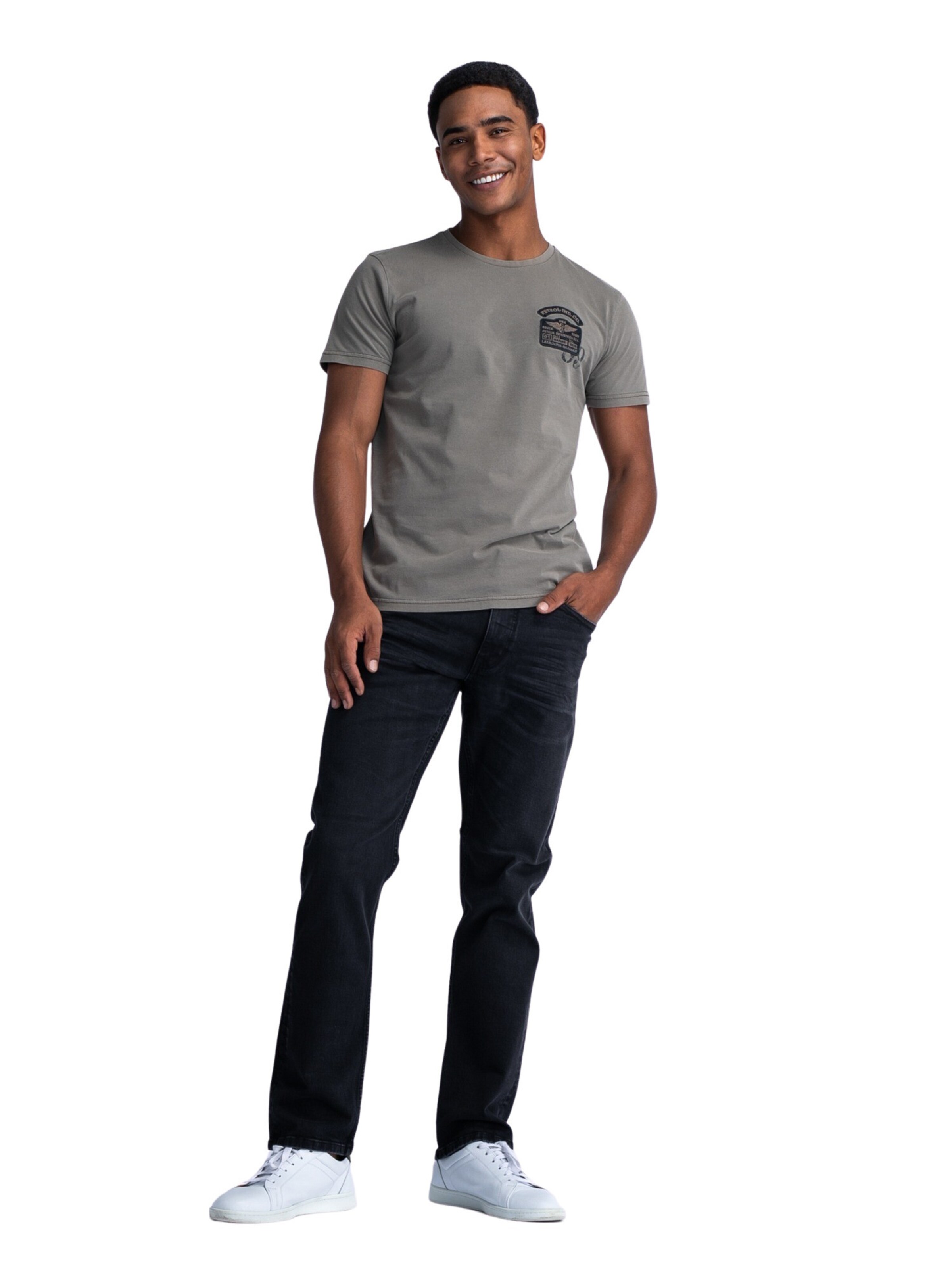 T-Shirt 'Palmetto' Petrol Industries en marron