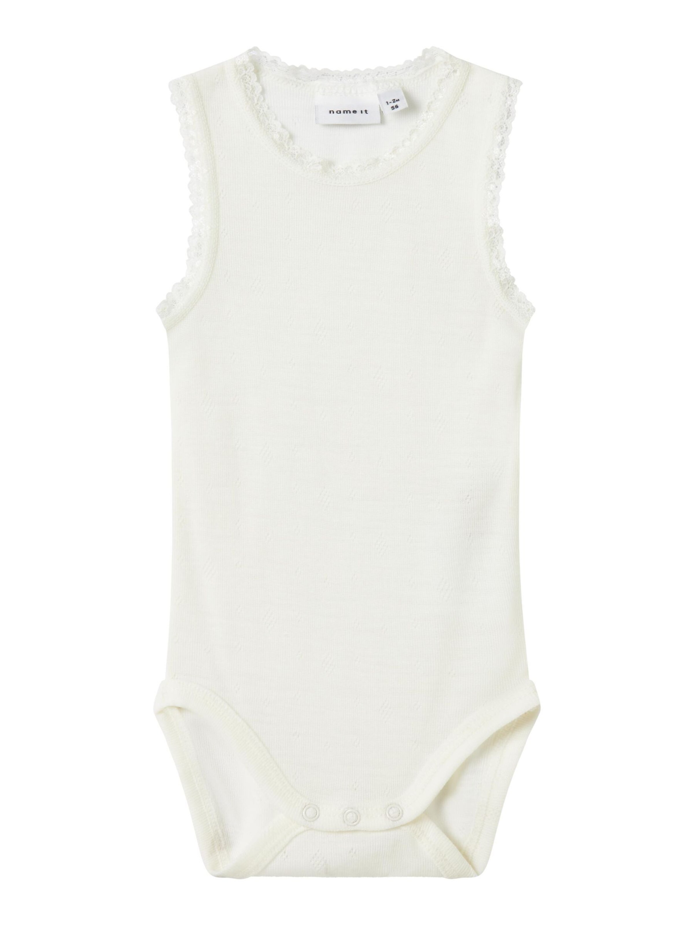 NAME IT - Pijama entero/body en blanco: frente
