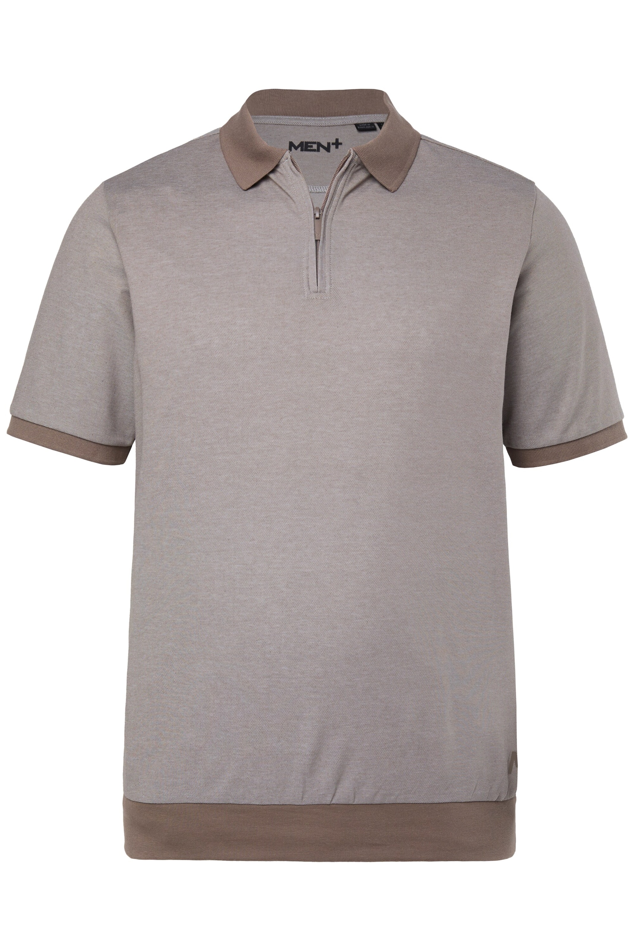 Men Plus Shirt in Brown: front