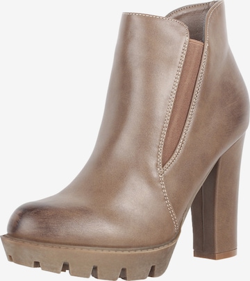 Elara Ankle Boots in Green: front