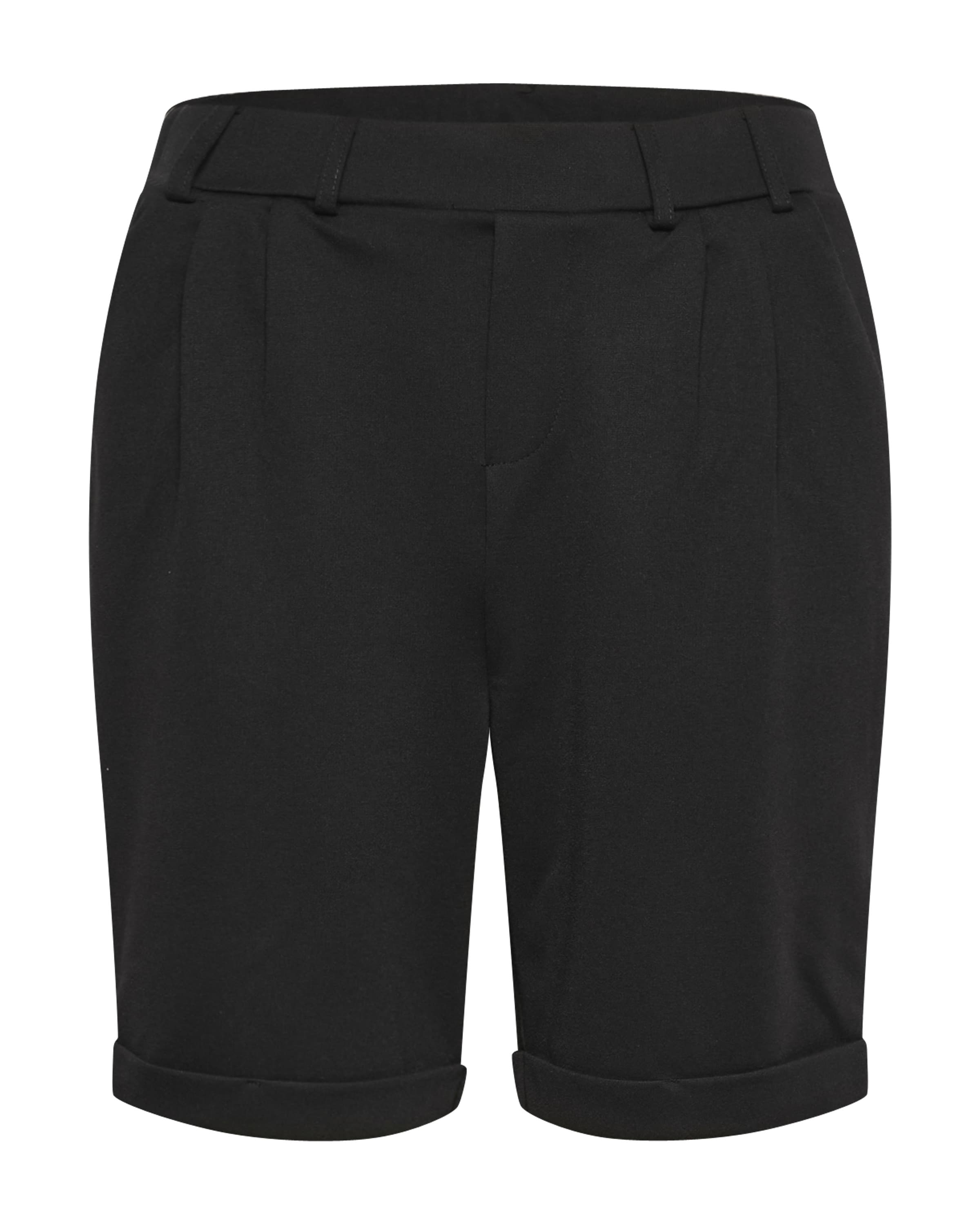 Kaffe Regular Bandplooibroek 'Jenny' in Zwart: voorkant