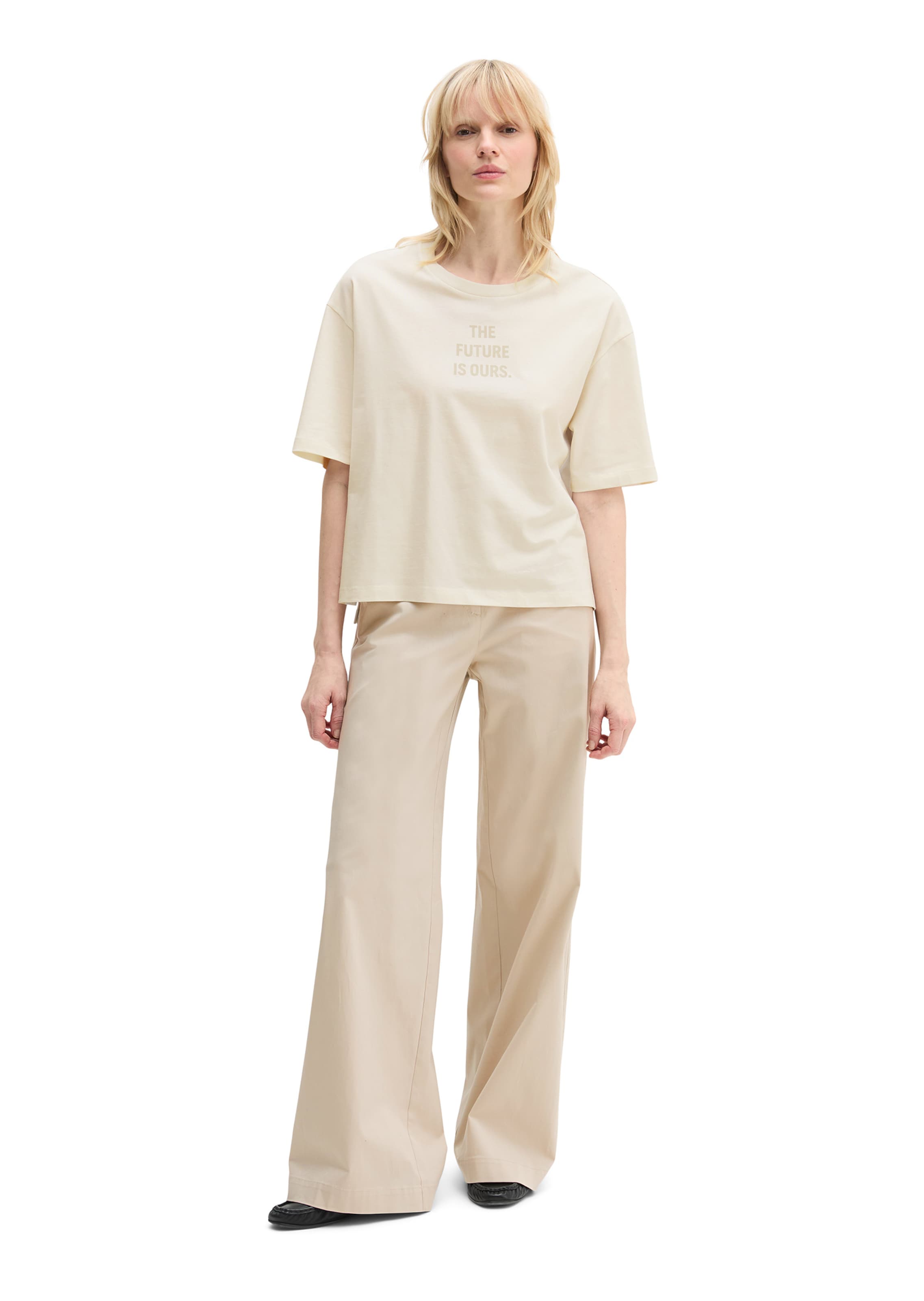 Marc O'Polo Shirt 'Woman's Day' in Beige