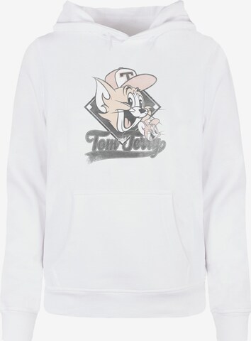 Sweat-shirt 'Tom And Jerry - Baseball Caps' ABSOLUTE CULT en blanc : devant