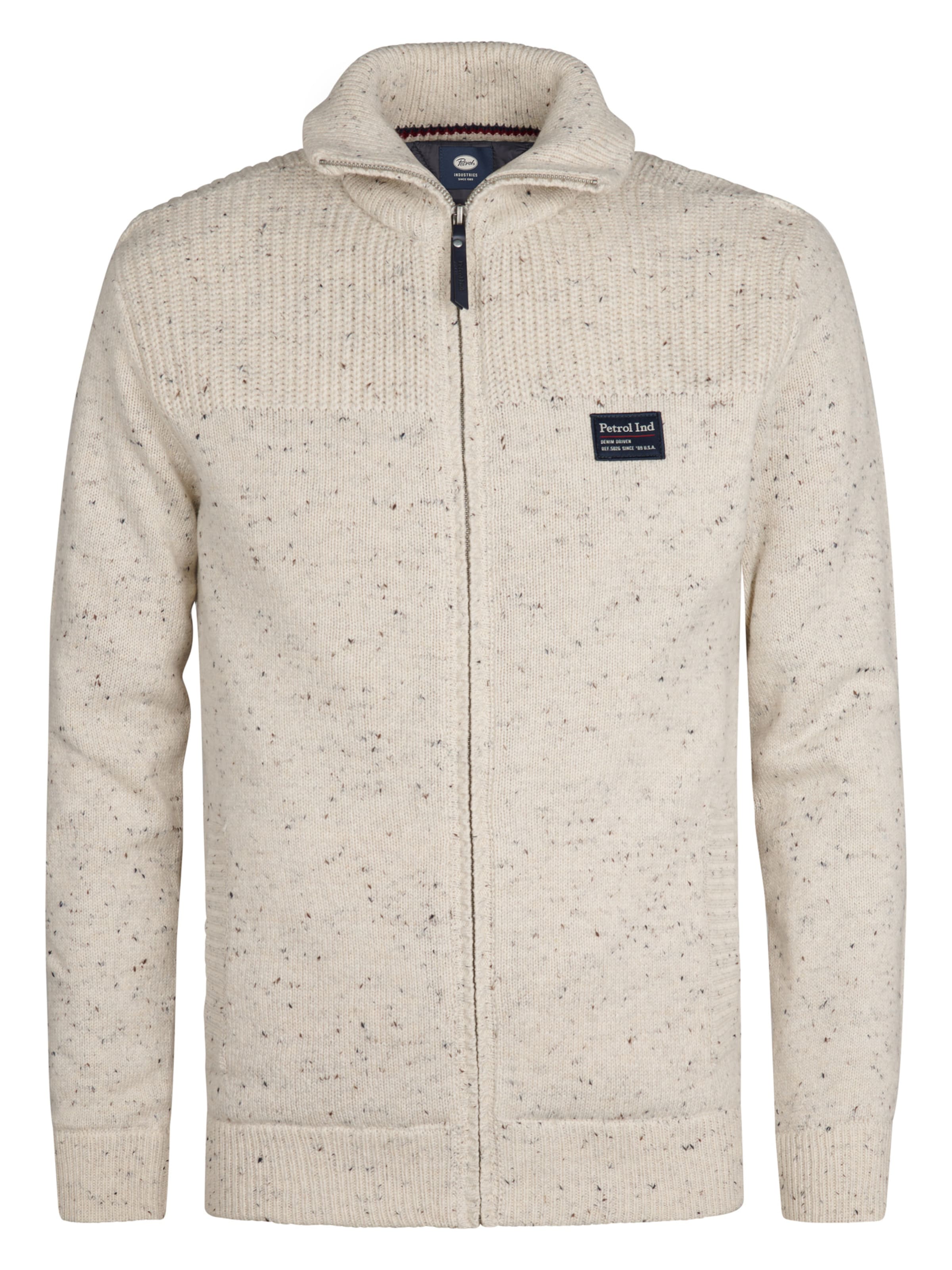 Petrol Industries Вязаная кофта в Бежевый: спереди