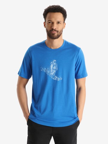 T-Shirt fonctionnel 'Tech Lite II Skiing Yeti' ICEBREAKER en bleu : devant