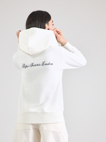 Pepe Jeans Ζακέτα φούτερ σε λευκό: πίσω