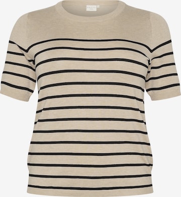 KAFFE CURVE Sweater 'KA Lizzy' in Beige: front