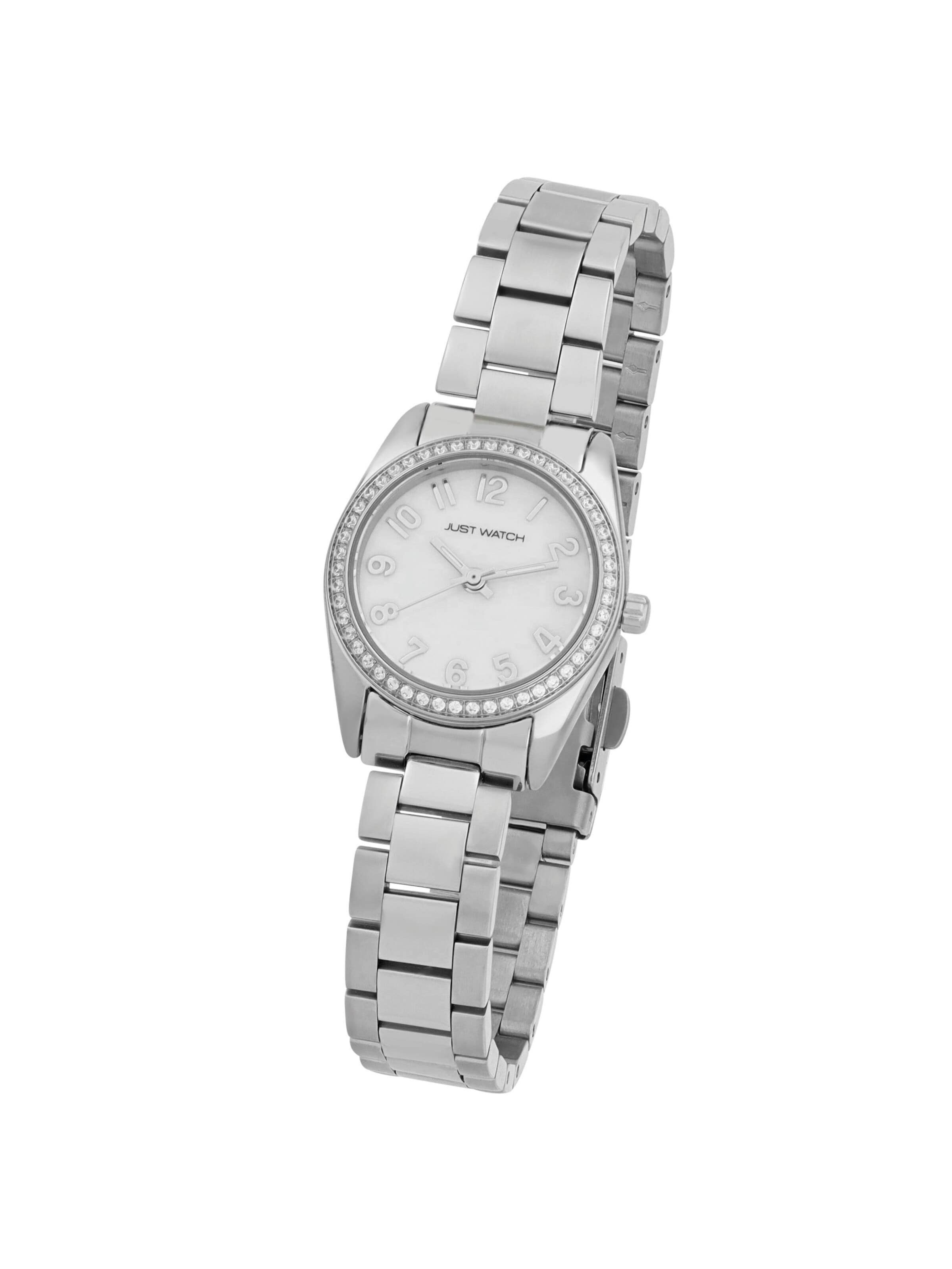 Just Watch Analog Watch 'Gerda, 5 ATM' in Silver: front